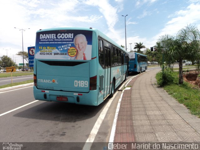 Transol Transportes Coletivos 0189 na cidade de Florianópolis, Santa Catarina, Brasil, por Cleber  Mariot do Nascimento. Número da foto: #2379717.