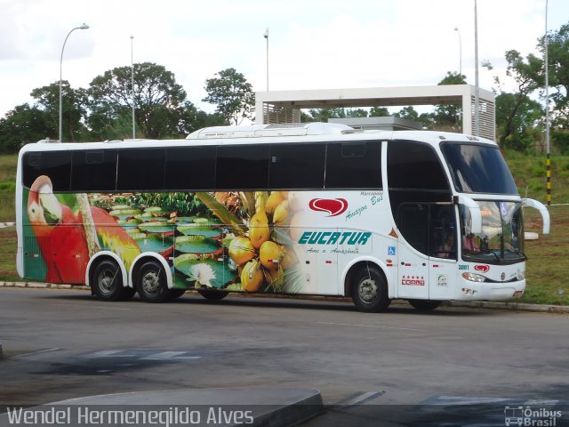 Eucatur - Empresa União Cascavel de Transportes e Turismo 3801 na cidade de Brasília, Distrito Federal, Brasil, por Wendel Hermenegildo Alves. ID da foto: 2379543.