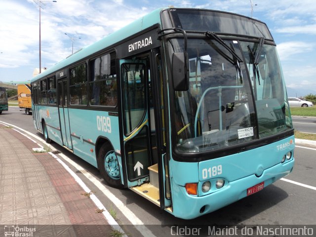 Transol Transportes Coletivos 0189 na cidade de Florianópolis, Santa Catarina, Brasil, por Cleber  Mariot do Nascimento. Número da foto: #2379724.
