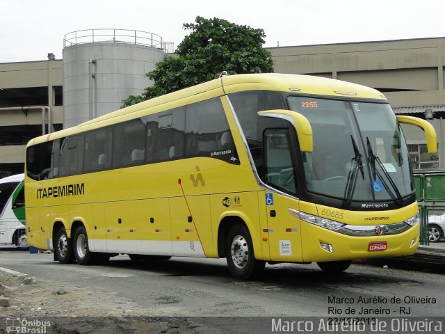 Viação Itapemirim 60685 na cidade de Rio de Janeiro, Rio de Janeiro, Brasil, por Marco Aurélio de Oliveira. Número da foto: #2381124.