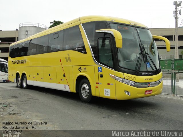 Viação Itapemirim 60533 na cidade de Rio de Janeiro, Rio de Janeiro, Brasil, por Marco Aurélio de Oliveira. Número da foto: #2381074.