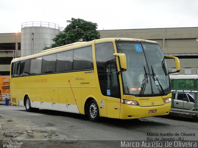 Viação Itapemirim 45805 na cidade de Rio de Janeiro, Rio de Janeiro, Brasil, por Marco Aurélio de Oliveira. ID da foto: 2381034.