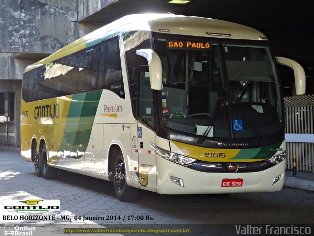 Empresa Gontijo de Transportes 18615 na cidade de Belo Horizonte, Minas Gerais, Brasil, por Valter Francisco. ID da foto: 2383033.