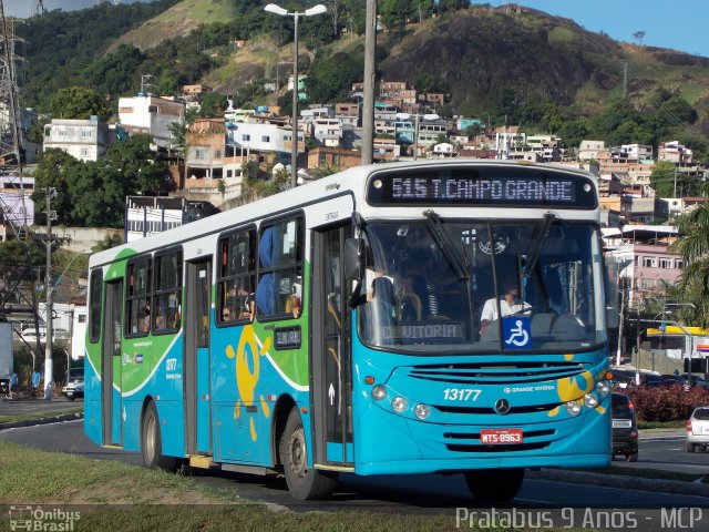 Viação Grande Vitória 13177 na cidade de Vitória, Espírito Santo, Brasil, por Cristiano Soares da Silva. ID da foto: 2381556.