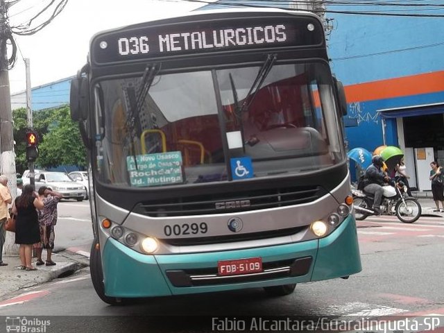 Auto Viação Urubupungá 00299 na cidade de Osasco, São Paulo, Brasil, por Fabio Alcantara. ID da foto: 2384863.