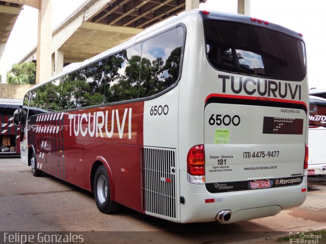 Tucuruvi Transportes e Turismo 6500 na cidade de Barueri, São Paulo, Brasil, por Felipe Gonzales. ID da foto: 2389833.