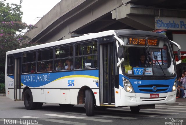 Viação Guaianazes 01 141 na cidade de Santo André, São Paulo, Brasil, por Ivan da Silva Lopes. ID da foto: 2388856.