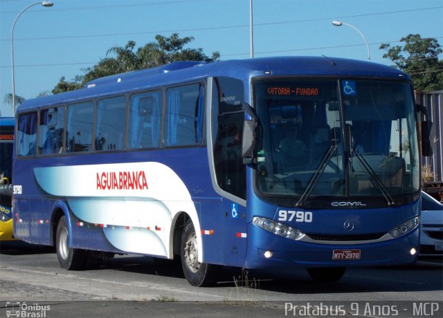 Viação Águia Branca 9790 na cidade de Serra, Espírito Santo, Brasil, por Cristiano Soares da Silva. ID da foto: 2389600.