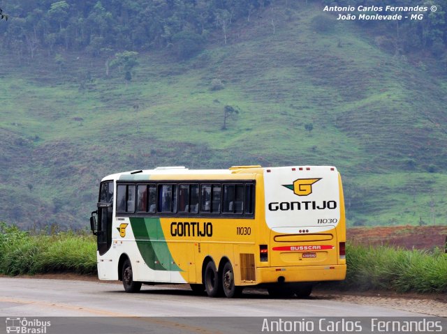 Empresa Gontijo de Transportes 11030 na cidade de João Monlevade, Minas Gerais, Brasil, por Antonio Carlos Fernandes. ID da foto: 2390403.