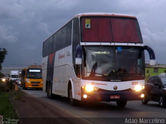 Gimenes Turismo 2000 na cidade de Belo Horizonte, Minas Gerais, Brasil, por Adão Raimundo Marcelino. ID da foto: 2391339.