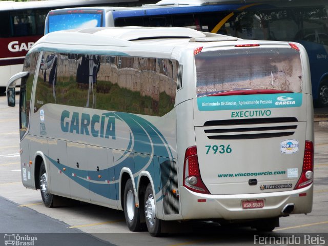 Viação Garcia 7936 na cidade de Ribeirão Preto, São Paulo, Brasil, por Fernando Reis. Número da foto: #2390291.