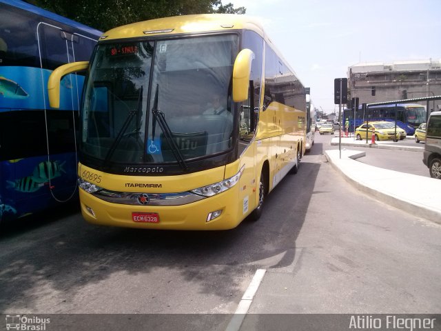 Viação Itapemirim 60695 na cidade de Rio de Janeiro, Rio de Janeiro, Brasil, por Atilio Flegner. Número da foto: #2391199.
