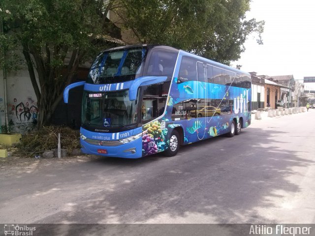 UTIL - União Transporte Interestadual de Luxo 11101 na cidade de Rio de Janeiro, Rio de Janeiro, Brasil, por Atilio Flegner. Número da foto: #2391166.