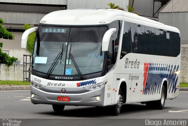 Breda Transportes e Serviços 1549 na cidade de Santos, São Paulo, Brasil, por Diogo Amorim. ID da foto: 2344599.