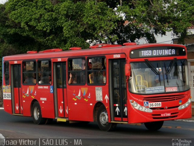 Viação Primor 36-056 na cidade de São Luís, Maranhão, Brasil, por João Victor. ID da foto: 2345024.