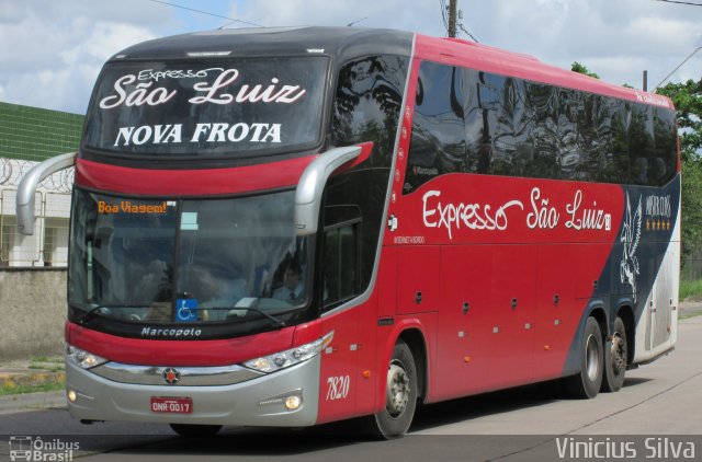 Expresso São Luiz 7820 na cidade de Recife, Pernambuco, Brasil, por Vinicius Silva. Número da foto: #2349719.