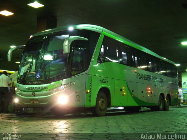 Transbrasiliana Transportes e Turismo 51025 na cidade de Belo Horizonte, Minas Gerais, Brasil, por Adão Raimundo Marcelino. ID da foto: 2353864.