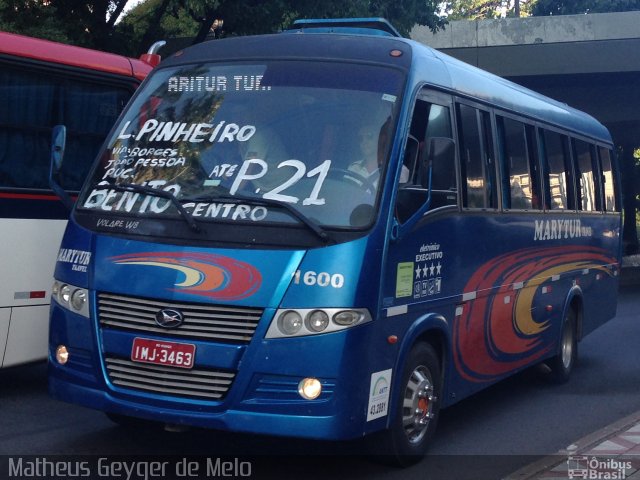 Marytur Turismo 1600 na cidade de Porto Alegre, Rio Grande do Sul, Brasil, por Matheus  Geyger de Melo. Número da foto: #2353794.