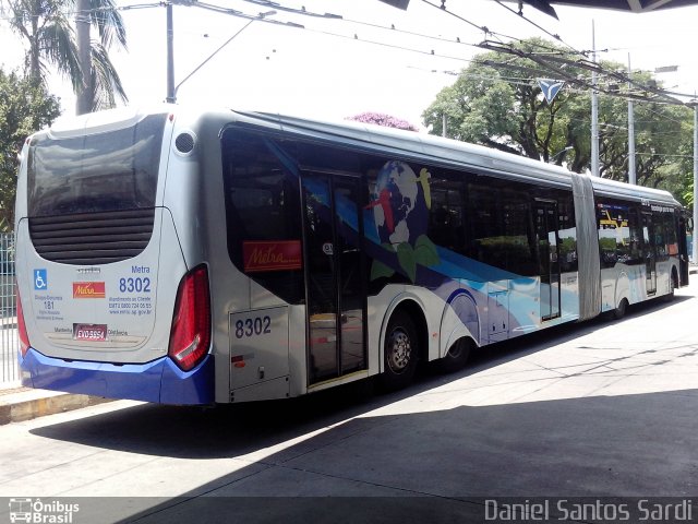 Metra - Sistema Metropolitano de Transporte 8302 na cidade de São Paulo, São Paulo, Brasil, por Daniel Santos Sardi. ID da foto: 2354179.