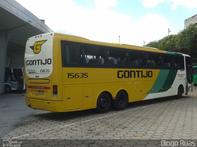 Empresa Gontijo de Transportes 15635 na cidade de Belo Horizonte, Minas Gerais, Brasil, por Diogo Ruas. ID da foto: 2354398.