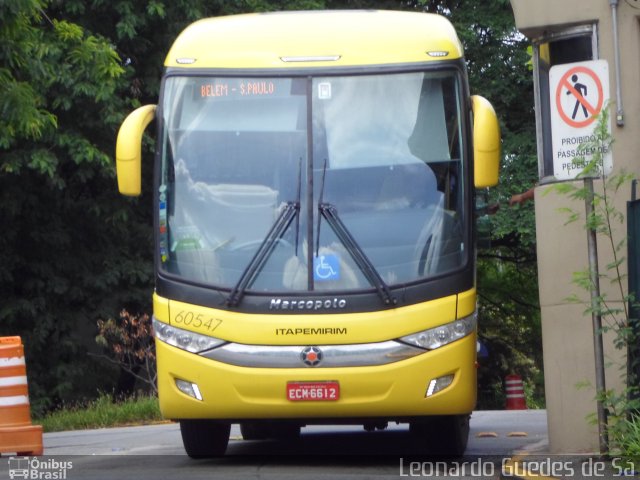 Viação Itapemirim 60547 na cidade de São Paulo, São Paulo, Brasil, por Leonardo Guedes de Sá. Número da foto: #2355509.
