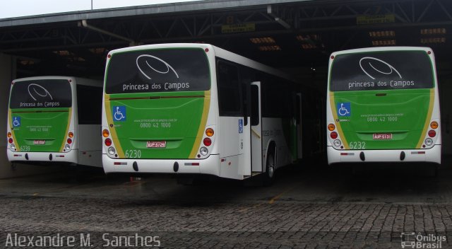 Expresso Princesa dos Campos 6230 na cidade de Ponta Grossa, Paraná, Brasil, por Alexandre M.  Sanches. ID da foto: 2392232.