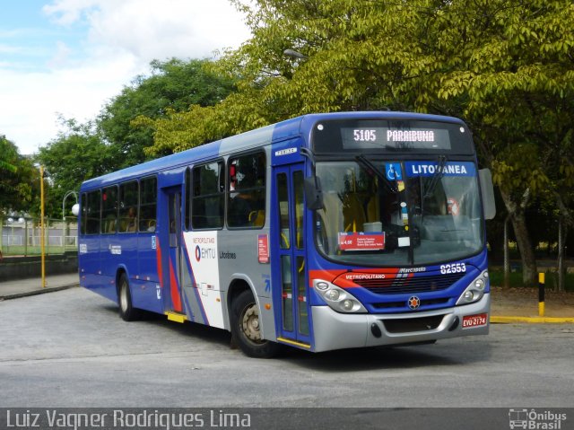 Litorânea Transportes Coletivos 82.553 na cidade de São José dos Campos, São Paulo, Brasil, por Luiz Vagner Rodrigues Lima. ID da foto: 2409973.