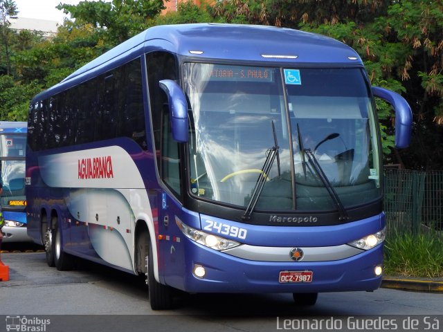 Viação Águia Branca 24390 na cidade de São Paulo, São Paulo, Brasil, por Leonardo Guedes de Sá. ID da foto: 2409944.