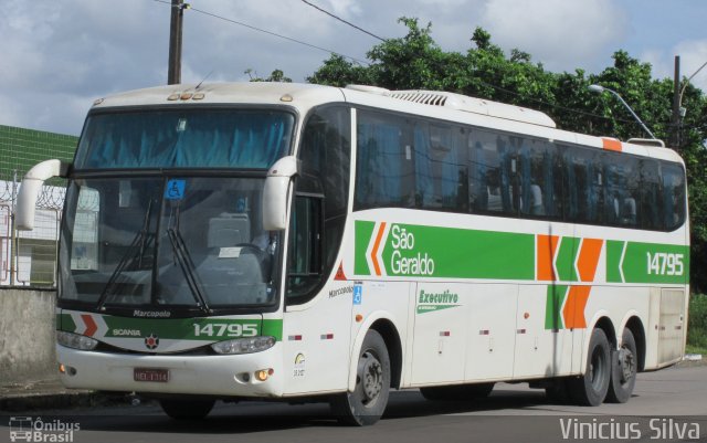 Cia. São Geraldo de Viação 14795 na cidade de Recife, Pernambuco, Brasil, por Vinicius Silva. ID da foto: 2410444.