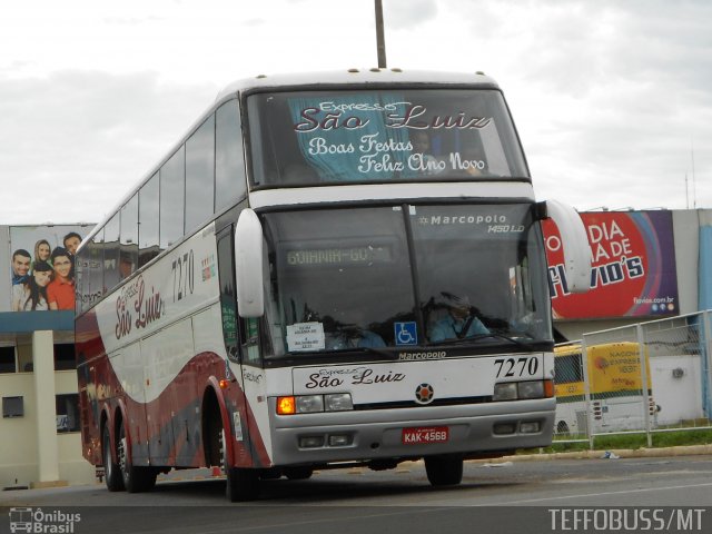 Expresso São Luiz 7270 na cidade de Goiânia, Goiás, Brasil, por Stefano  Rodrigues dos Santos. Número da foto: #2411902.