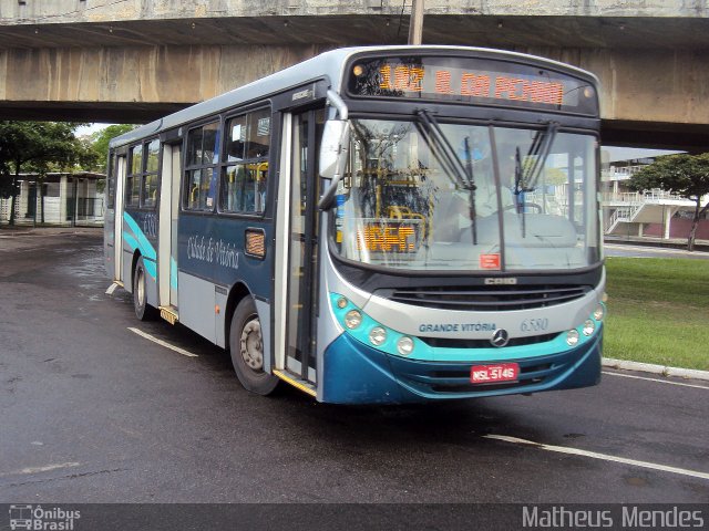 Viação Grande Vitória 6580 na cidade de Vitória, Espírito Santo, Brasil, por Matheus Mendes. ID da foto: 2410082.