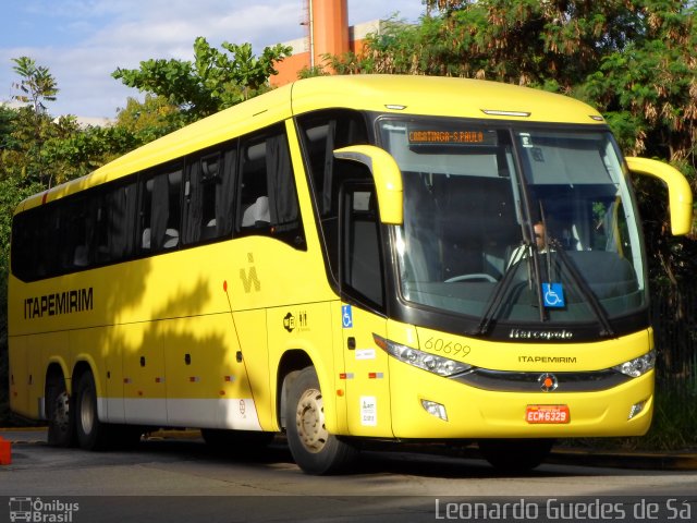 Viação Itapemirim 60699 na cidade de São Paulo, São Paulo, Brasil, por Leonardo Guedes de Sá. Número da foto: #2409951.