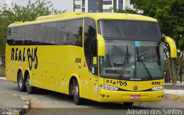 Expresso Real Bus 0246 na cidade de Campina Grande, Paraíba, Brasil, por Adriano dos Santos. Número da foto: #2409918.