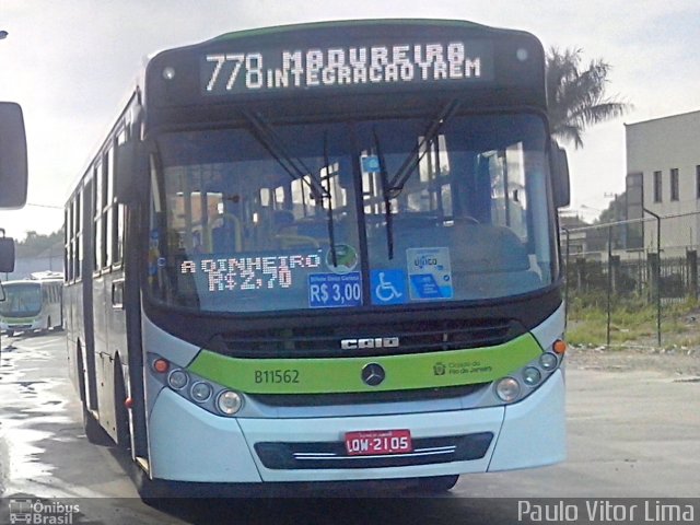 Viação Vila Real B11562 na cidade de Rio de Janeiro, Rio de Janeiro, Brasil, por Paulo Vitor Lima. Número da foto: #2410346.