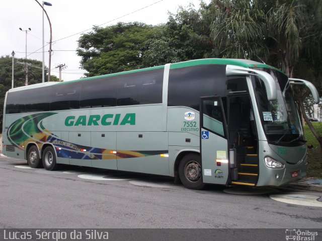 Viação Garcia 7552 na cidade de São Paulo, São Paulo, Brasil, por Lucas Sérgio da Silva. ID da foto: 2412932.