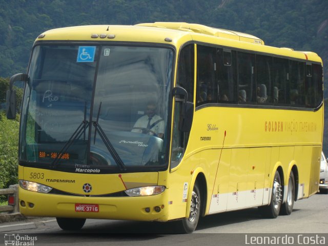 Viação Itapemirim 5803 na cidade de Teresópolis, Rio de Janeiro, Brasil, por Leonardo Costa. ID da foto: 2413152.