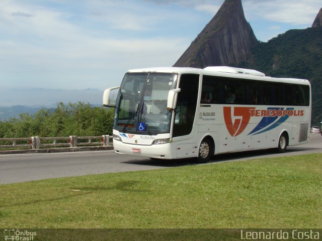 Viação Teresópolis RJ 203.055 na cidade de Teresópolis, Rio de Janeiro, Brasil, por Leonardo Costa. ID da foto: 2413101.