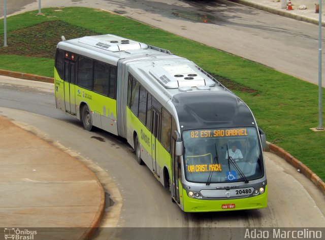 Viação Getúlio Vargas 20480 na cidade de Belo Horizonte, Minas Gerais, Brasil, por Adão Raimundo Marcelino. Número da foto: #2413537.