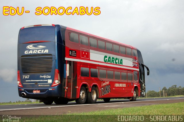 Viação Garcia 7147 na cidade de Itatinga, São Paulo, Brasil, por EDUARDO - SOROCABUS. Número da foto: #2415694.