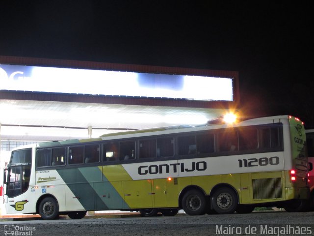 Empresa Gontijo de Transportes 11280 na cidade de João Monlevade, Minas Gerais, Brasil, por Mairo de Magalhães. ID da foto: 2415430.