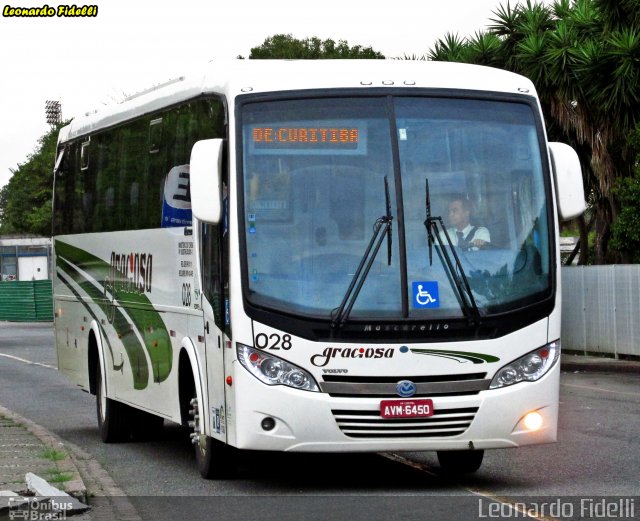 Viação Graciosa 028 na cidade de Curitiba, Paraná, Brasil, por Leonardo Fidelli. ID da foto: 2417311.