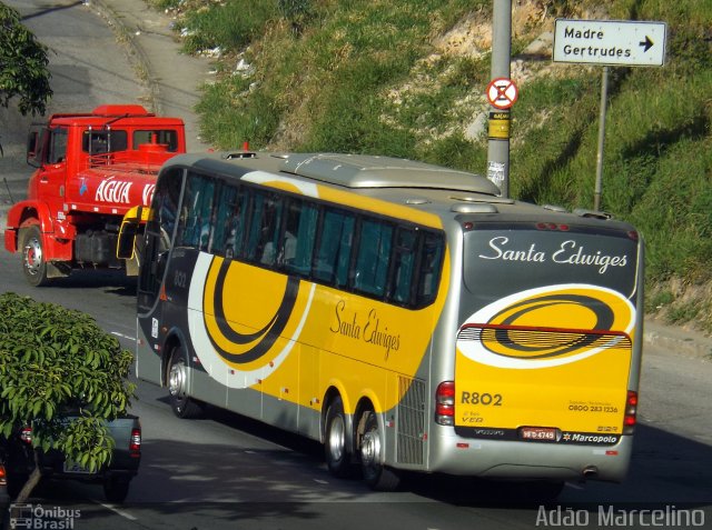 Viação Santa Edwiges R802 na cidade de Belo Horizonte, Minas Gerais, Brasil, por Adão Raimundo Marcelino. ID da foto: 2417514.