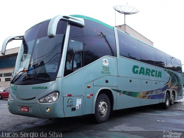 Viação Garcia 7552 na cidade de São Paulo, São Paulo, Brasil, por Lucas Sérgio da Silva. Número da foto: #2416847.