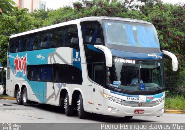 Auto Viação 1001 RJ 108.312 na cidade de São Paulo, São Paulo, Brasil, por Pedro Henrique Gumercindo da Silva. Número da foto: #2417675.