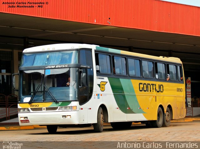 Empresa Gontijo de Transportes 11190 na cidade de João Monlevade, Minas Gerais, Brasil, por Antonio Carlos Fernandes. ID da foto: 2416484.