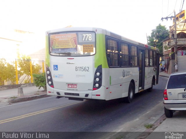 Viação Vila Real B11562 na cidade de Rio de Janeiro, Rio de Janeiro, Brasil, por Paulo Vitor Lima. Número da foto: #2419800.