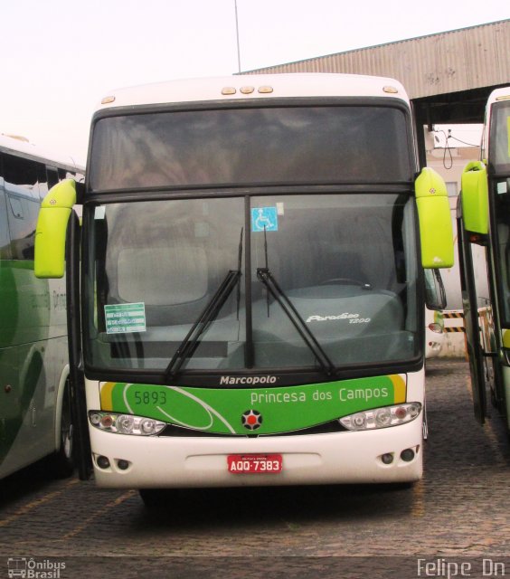 Expresso Princesa dos Campos 5893 na cidade de Ponta Grossa, Paraná, Brasil, por Felipe  Dn. Número da foto: #2419960.