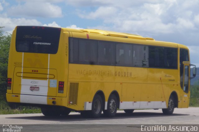 Viação Itapemirim 45261 na cidade de Arcoverde, Pernambuco, Brasil, por Eronildo Assunção. ID da foto: 2419284.