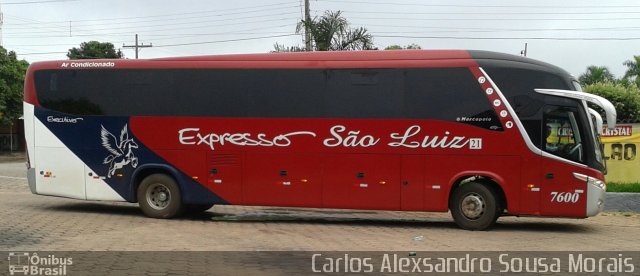 Expresso São Luiz 7600 na cidade de Piranhas, Goiás, Brasil, por Carlos Alexsandro Sousa Morais. Número da foto: #2418162.