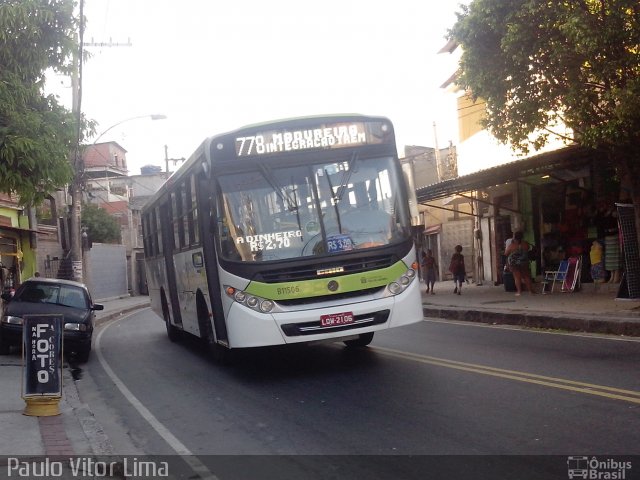 Viação Vila Real B11506 na cidade de Rio de Janeiro, Rio de Janeiro, Brasil, por Paulo Vitor Lima. Número da foto: #2419790.